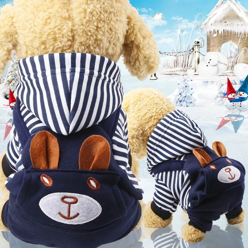 Pet Halloween Costume, Cute Animal Shape Fleece Dog Cat Hoodie, Warm Cosplay Outfit for Small Medium Dogs & Cats