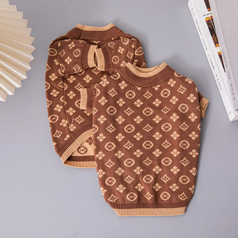 Fashionable Dog Sweater for 1-10kg Double Layer Thickening Autumn and Winter Warm High Elastic French Bulldog Pet Clothes