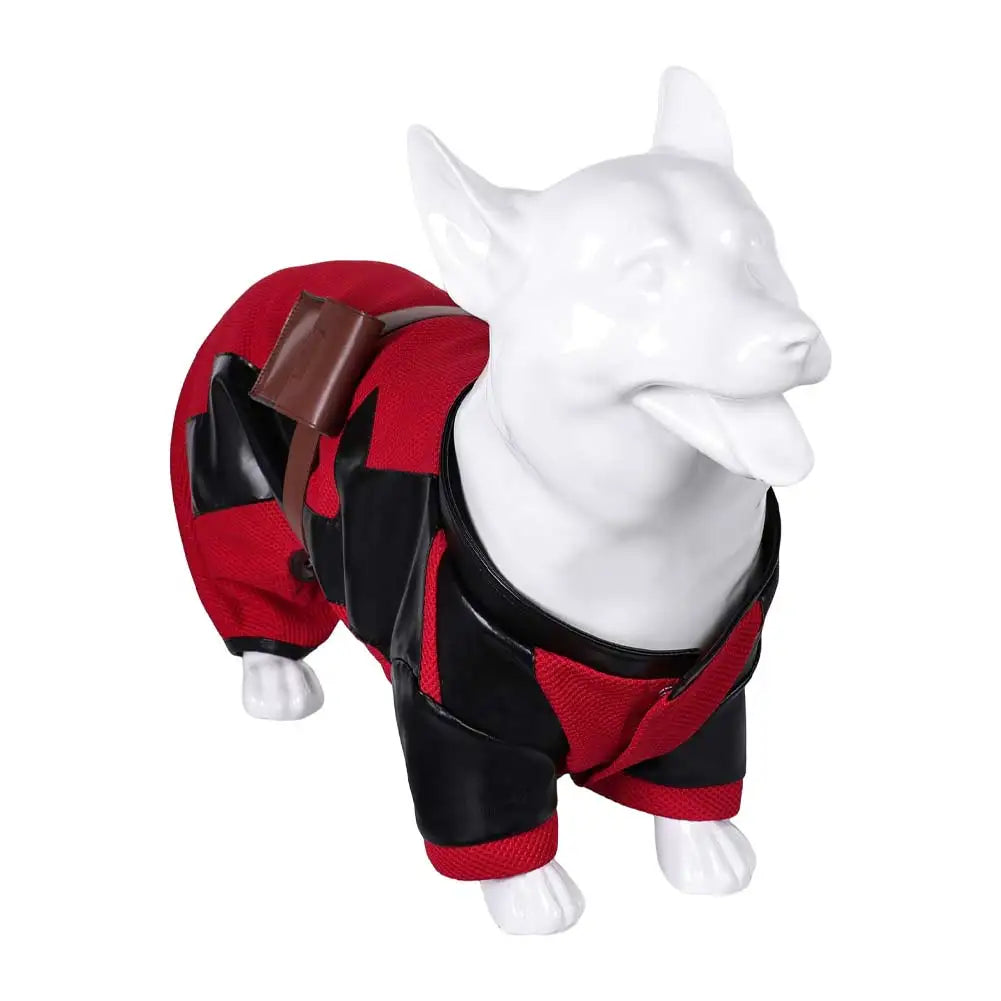 Pet Dogpool Costume Dead Cosplay Pool Dog Clothes Disguise for Small Large Dog Petsuit Belt Outfits Halloween Carnival Suit
