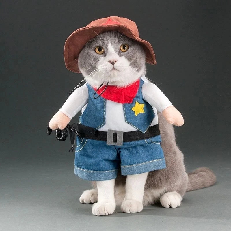 Funny Dog Clothes Pet Cat Costumes Puppy Sweatshirt Stand Up Suit Dog Cosplay Clothes Party Festival Clothing Dog Accessories