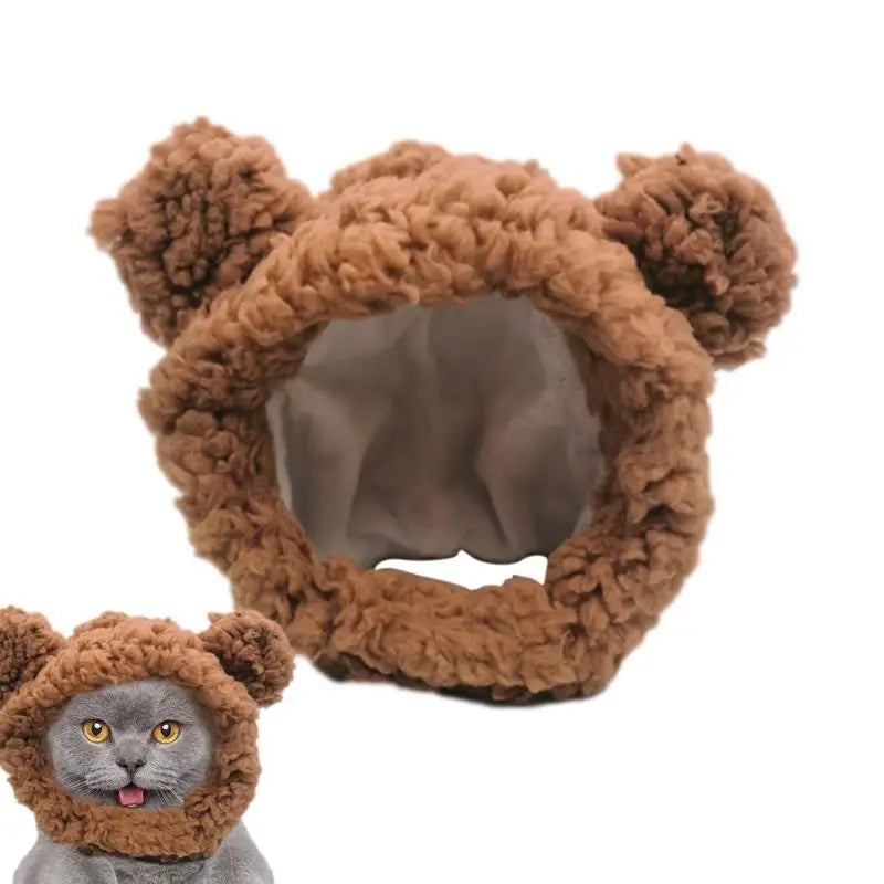 Pet Headwear Bear Hat Cat Costume Bear Hat Breathable Small Kitten Costume Pet Hat Headwear Hat For Pets Puppies Cats