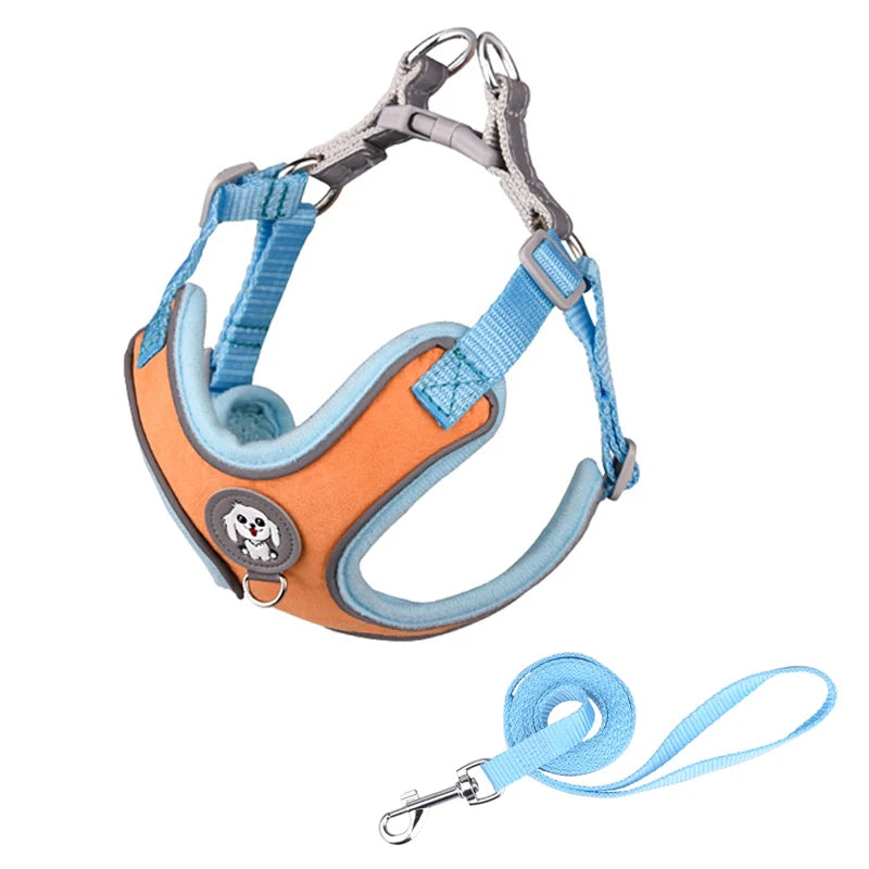 Adjustable Dog Harness Vest No Pull Cute Puppy Harness Leash Set Chihuahua Pet Supplies For Small Medium Dogs Walking Running