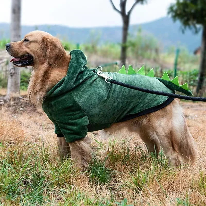 Large Dog Clothes Funny Dinosaur Tiger Winter Fleece Clothes Clothing Winter Warm Medium and Large Dogs Autumn Winter Pet Items