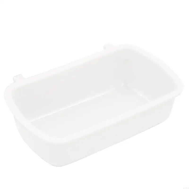 Q5WD Plastic Cage Hook Cup Bowl Rectangle Plastic for Bird Hamster Parrot Dogs