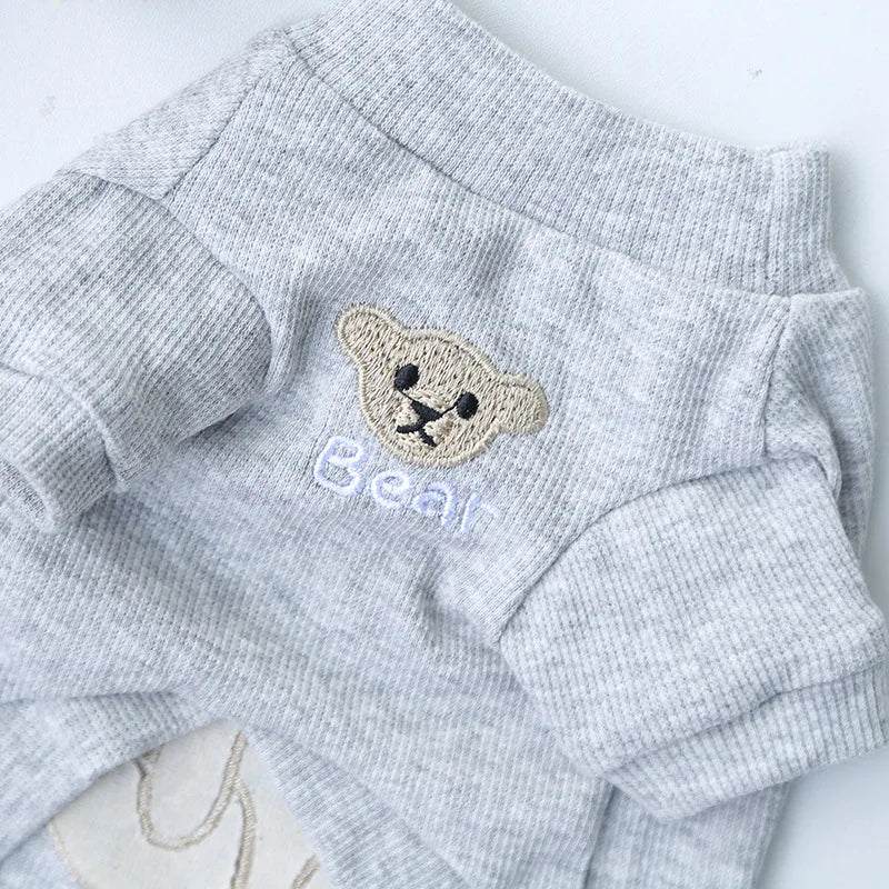 Cartoon Bear Dog Hoodies Cute Cotton Pet Dogs Clothes For Puppy Small Medium Dogs Sweatshirt Jacket French Bulldog Chihuahua