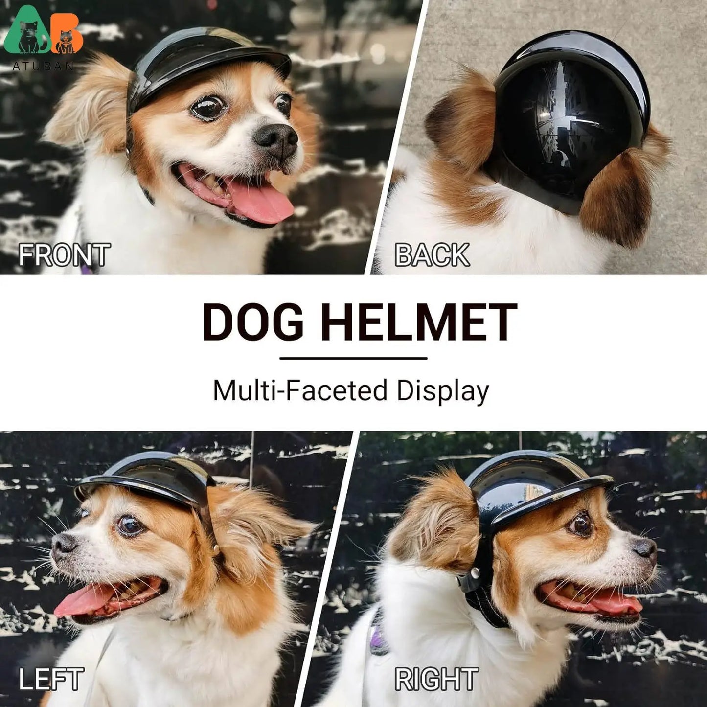 Dog Helmet for Small Dog Bicycle Helmet for Dog with Ear Hole,Dog Motorcycle Helmet Pet Hat for Outdoor Riding Driving Puppy Cap