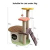 Eco Friendly Christmas Tall 4-Level Cat Condo Multiple Entry Points Hidden Caves Sisal Covered Posts Plush Padded Resting Areas