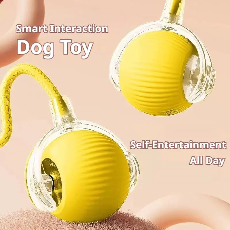 Smart Cat Toys Automatic Rolling Ball With Tail Rope Rechargeable Electric Pet Interactive Toy Cat Training