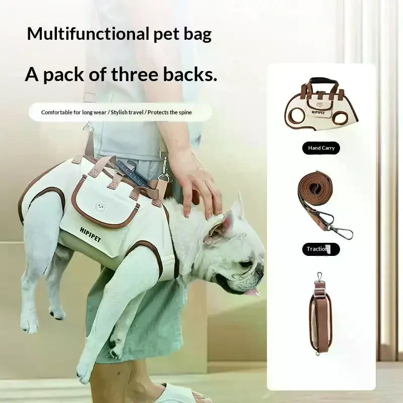 Portable Pets Outdoor Carrying Bag Dogs Cats With Harnesses Clip Adjustable Shoulder Handheld Travel Carrier For Hiking Daily