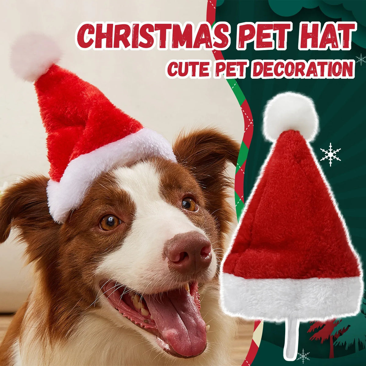 Christmas Pet Hat Santa Claus Hat for Cats Dogs Puppy Xmas Decoration New Year Party Supplies Pet Costume
