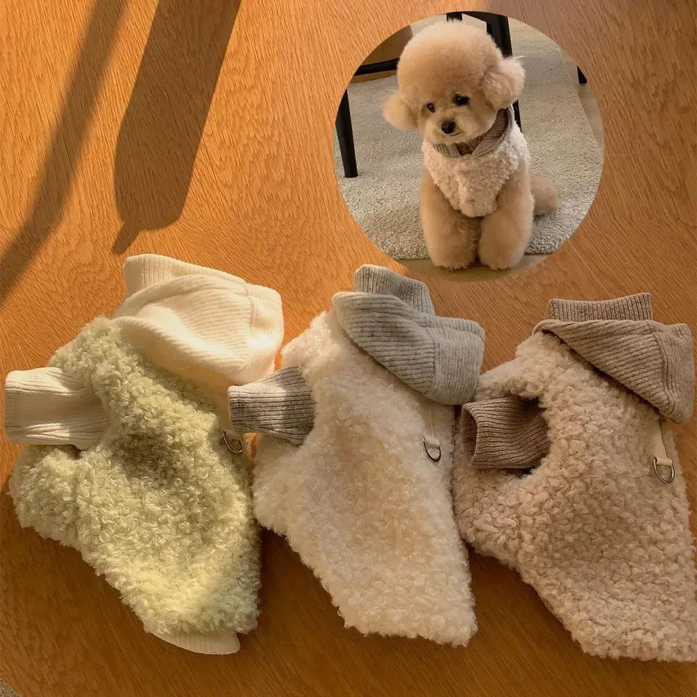Pet Two-legged with Hat Coat Fashion Design Small Medium Dog Winter Warm Costumes Puppy Pet Cotton Clothes Chihuahua Vest