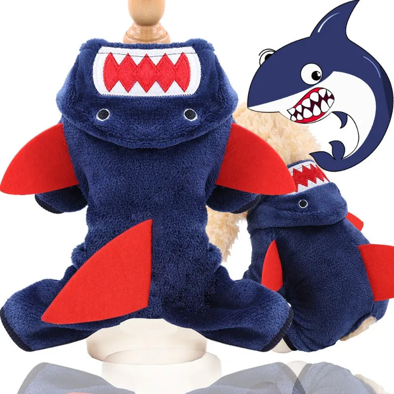 Pet Halloween Costume, Cute Animal Shape Fleece Dog Cat Hoodie, Warm Cosplay Outfit for Small Medium Dogs & Cats