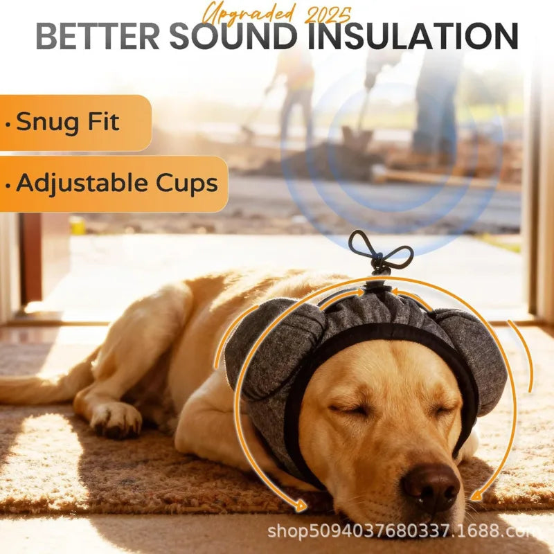 Quiet Dog Ear Muffs Noise Protection Pet Ear Covers Adjustable Calming Headwear For Grooming Bath Anxiety Relief Small Dogs