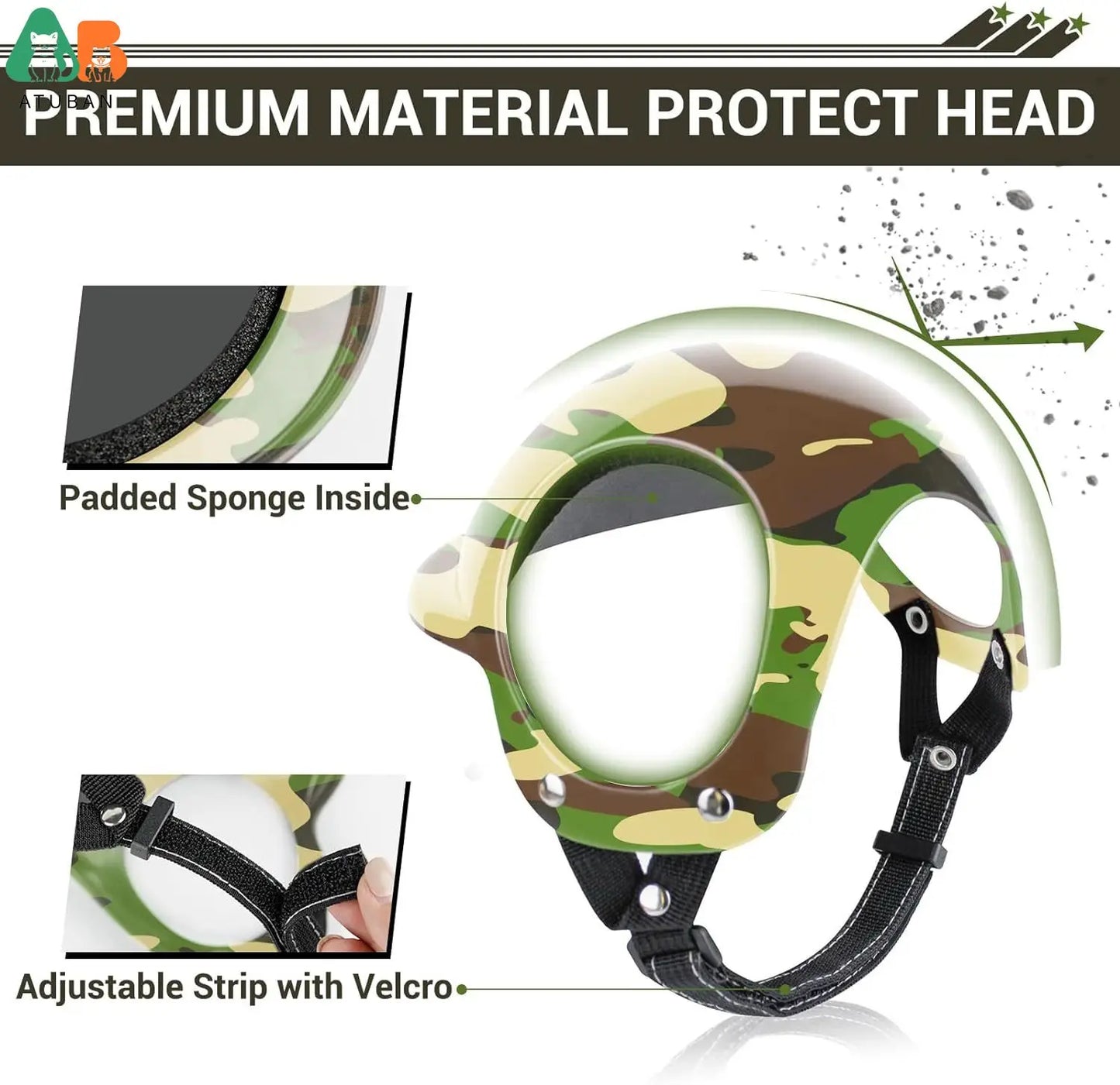 Dog Helmet for Small Dog Bicycle Helmet for Dog with Ear Hole,Dog Motorcycle Helmet Pet Hat for Outdoor Riding Driving Puppy Cap