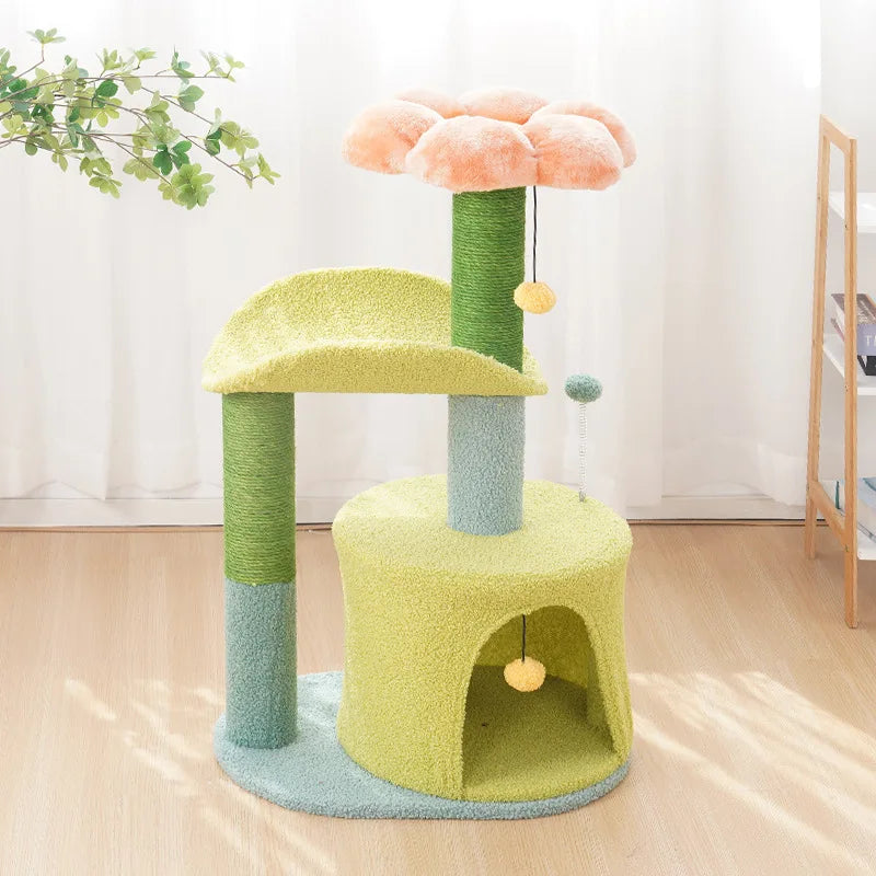 High Quality Cat Tree Tower Reliable Pet Toys Encouraging Healthy Exercise Durable Sisal Material Cute Style Carton Packing