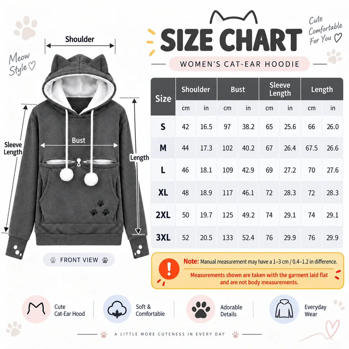 Women Fleece Hoodie Large Pet Pocket Cat Carrier Sweatshirt Winter Warm Oversized Soft Pullover Cozy Casual Top for Cat Lovers