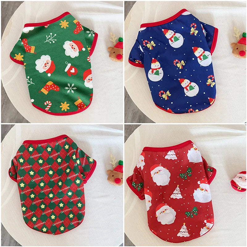 Christmas Dog Sweater CartoonPrint Teddy Bear Pet Hoodie –Cute Cat Puppy Knitted Jumper WarmXmas Costume Outfit Wholesale