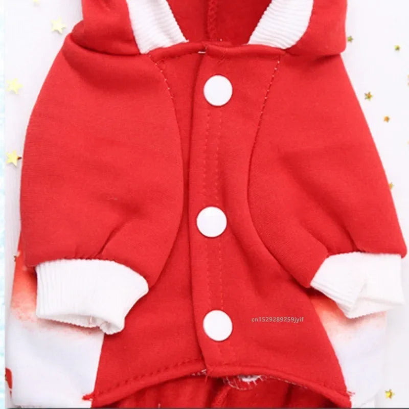 Christmas Dog Hoodies Costume Autumn Winter Warm Coat for Small Medium Dogs Jacket Puppy French Bulldog Pet Clothes