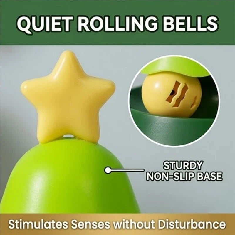 Multi-Functional Christmas Tree Cat Toy Luminous Ball Self-Play with Built-In Bell Ringing Sound Soothing Entertainment for Cats