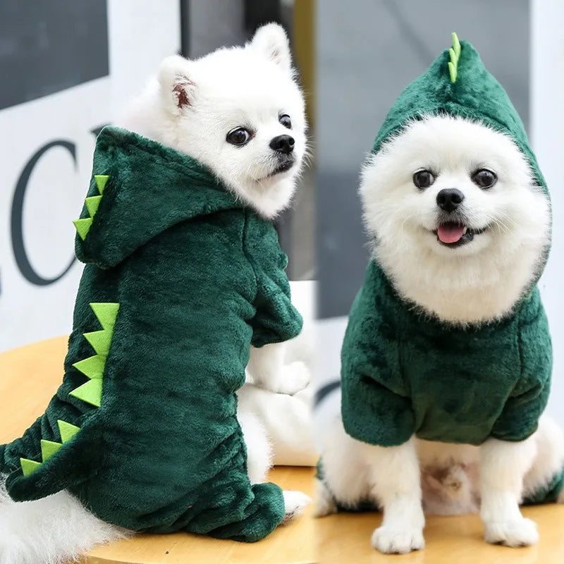 Pet Halloween Costume, Cute Animal Shape Fleece Dog Cat Hoodie, Warm Cosplay Outfit for Small Medium Dogs & Cats