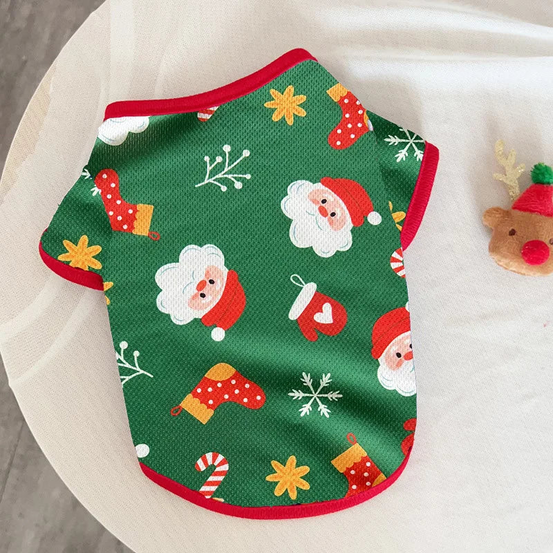 Christmas Dog Sweater CartoonPrint Teddy Bear Pet Hoodie –Cute Cat Puppy Knitted Jumper WarmXmas Costume Outfit Wholesale