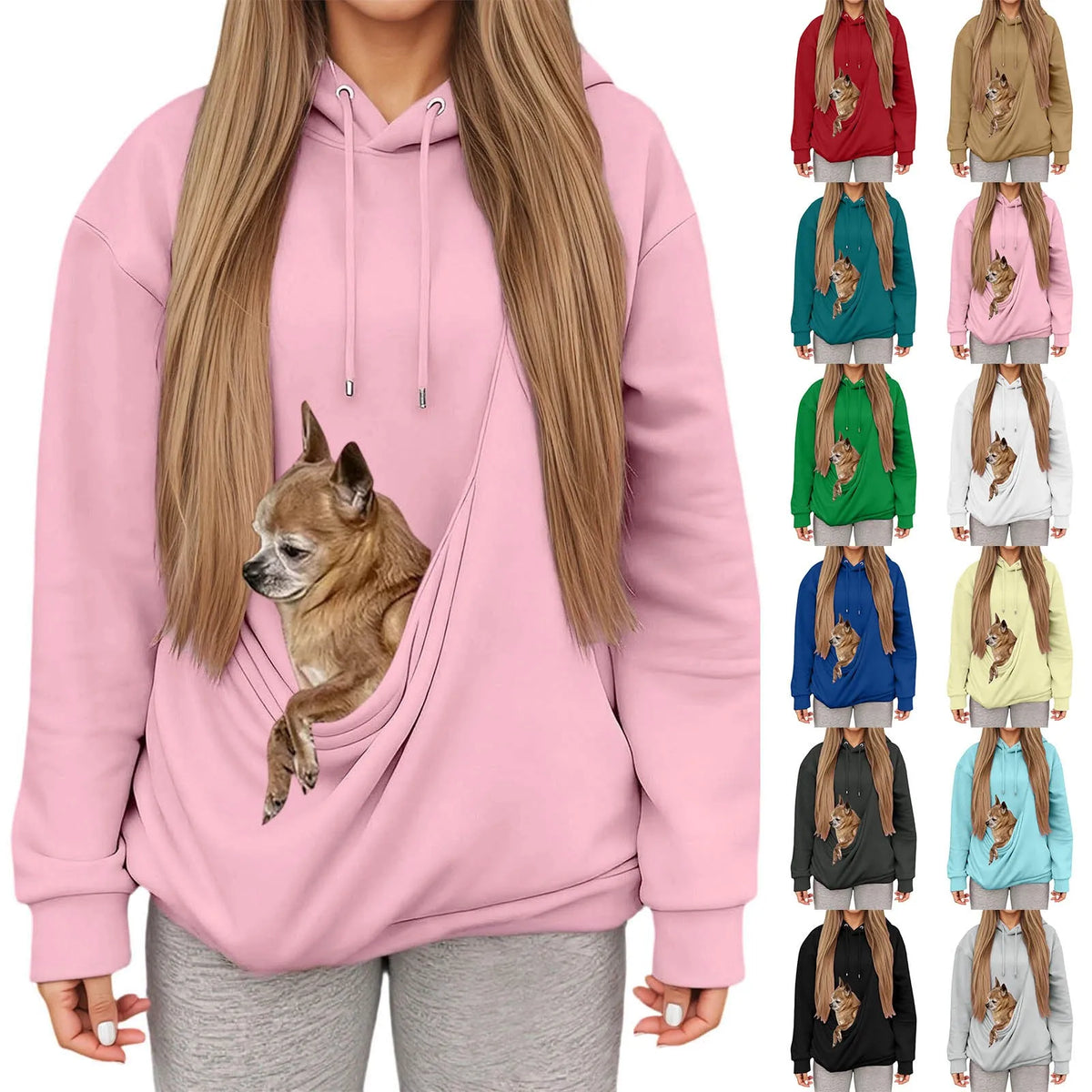 Women'S Hoodie Pet Bag Sports Shirt Pet Cat And Dog Pocket Holder Top  Woman Clothing Tops For Woman Ropa De Invierno Mujer