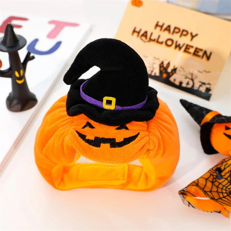 Christmas Pumpkin Pet Hat Plush Warm Cosplay Costume Accessory Cute Woven Headdress for Kitten Puppy Cats And Dogs
