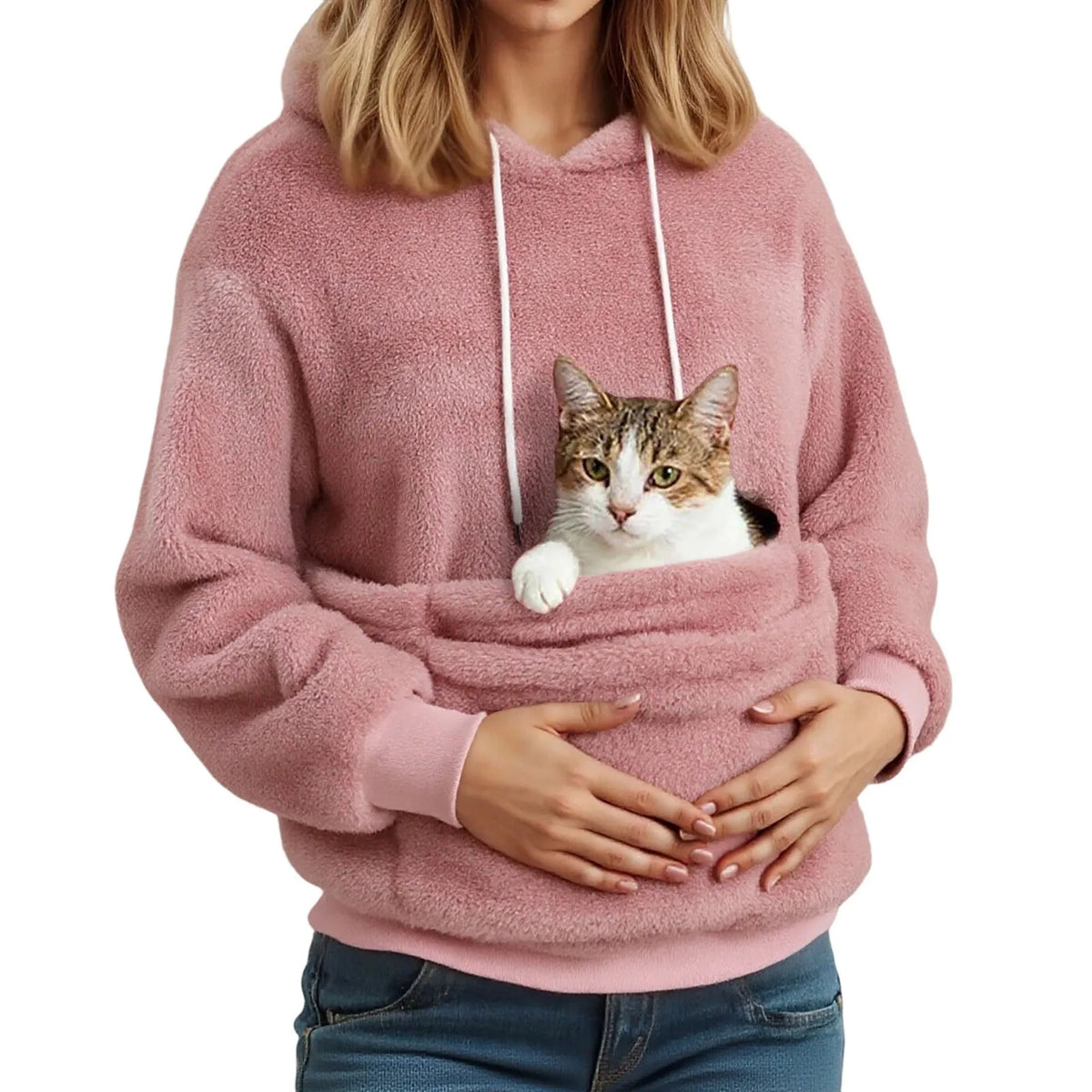 Pet Carrier Hoodie Cat Dog Bag Long Sleeve Fashion Women Hoodies Casual Fleece Pocket Hooded Autumn Winter Sweatshirt Pullovers