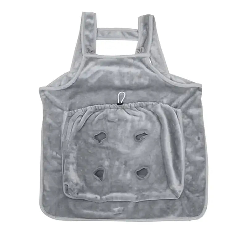 A36T-Cat Carrier Apron With Holes Outdoor Travel Small Cat Dogs Hanging Chest Bag Sleeping Pocket Winter Plush Pets Carrier