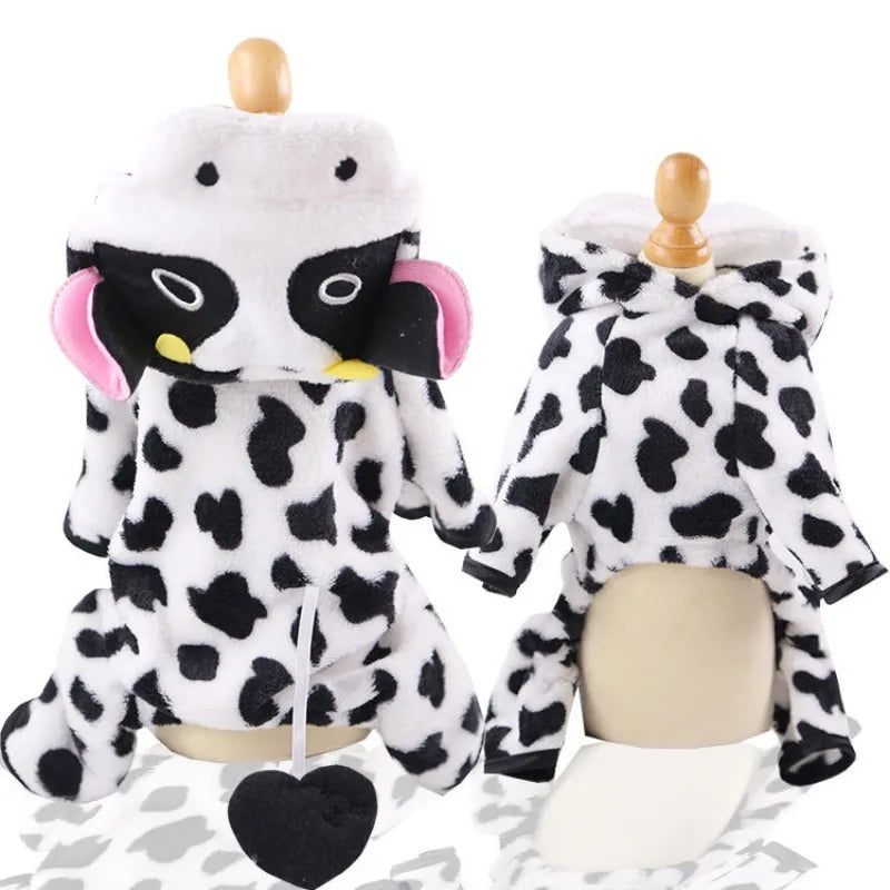 Pet Halloween Costume, Cute Animal Shape Fleece Dog Cat Hoodie, Warm Cosplay Outfit for Small Medium Dogs & Cats
