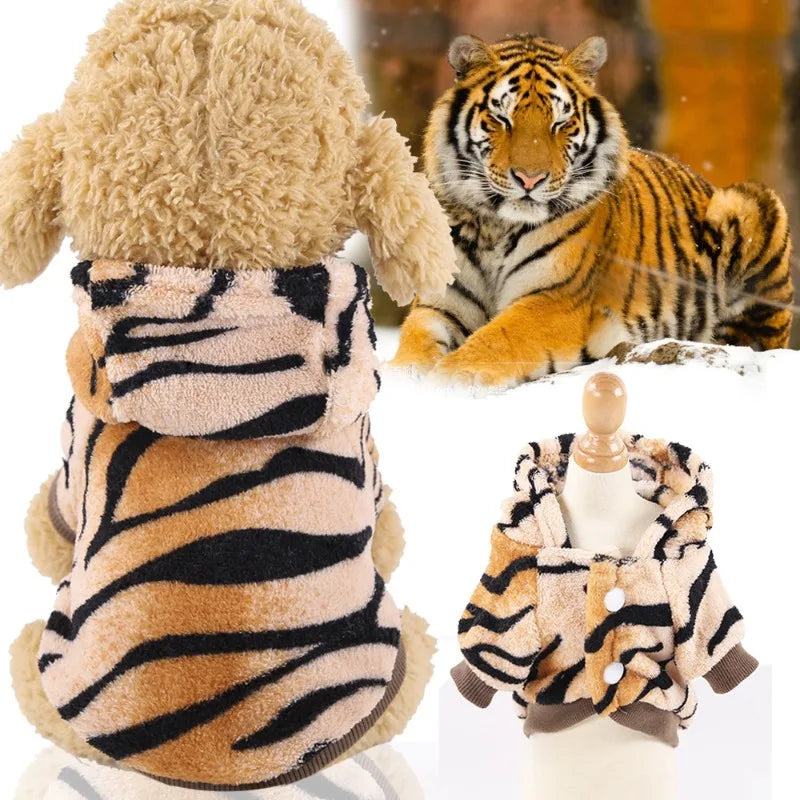 Pet Halloween Costume, Cute Animal Shape Fleece Dog Cat Hoodie, Warm Cosplay Outfit for Small Medium Dogs & Cats